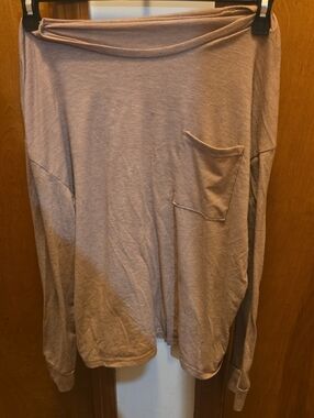 Womens Long-Sleeve Pocket Shirt - Dusty Rose
